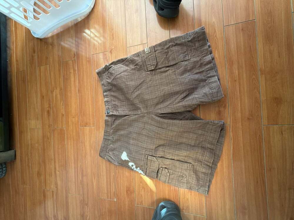 Kahala Brown Plaid Cargo Shorts Men's Size 40